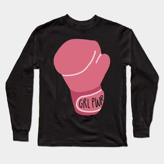 girl power boxing Long Sleeve T-Shirt by iambolders